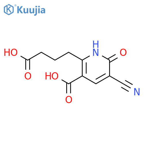 2-Pyridinebutanoic acid, 3-carboxy-5-cyano-1,6-dihydro-6-oxo- structure