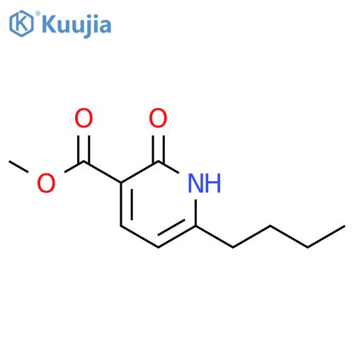 3-Pyridinecarboxylic acid, 6-butyl-1,2-dihydro-2-oxo-, methyl ester structure