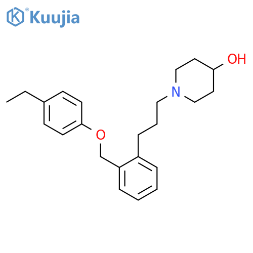 4-Piperidinol, 1-[3-[2-[(4-ethylphenoxy)methyl]phenyl]propyl]- structure