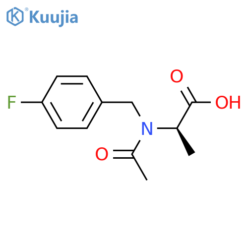 2-{N-(4-fluorophenyl)methylacetamido}propanoic acid structure