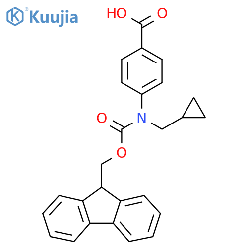 4-[(cyclopropylmethyl)({[(9H-fluoren-9-yl)methoxy]carbonyl})amino]benzoic acid structure