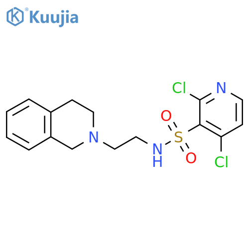 2,4-dichloro-N-[2-(1,2,3,4-tetrahydroisoquinolin-2-yl)ethyl]pyridine-3-sulfonamide structure
