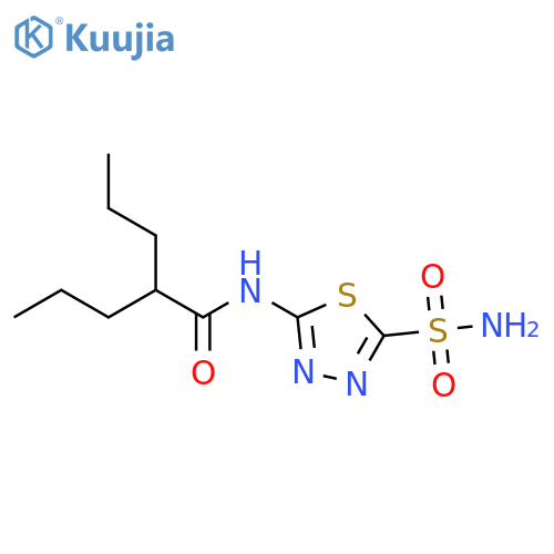 2-Propyl-N-(5-sulfamoyl-1,3,4-thiadiazol-2-yl)pentanamide structure