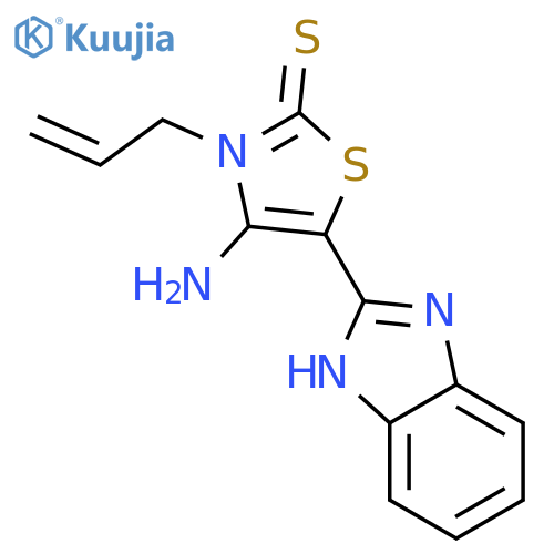 4-amino-5-(1H-benzimidazol-2-yl)-3-prop-2-enyl-1,3-thiazole-2-thione structure