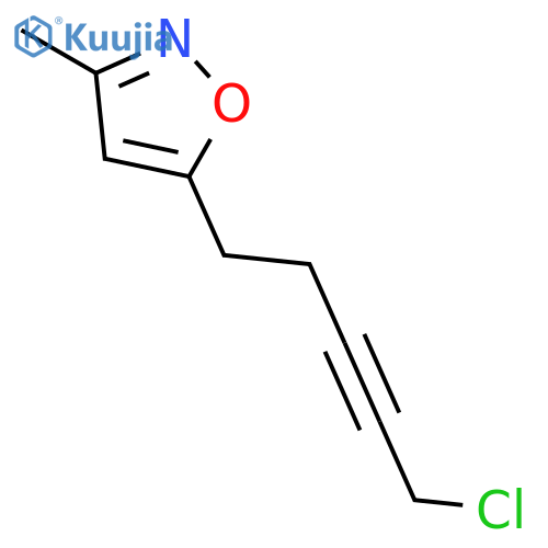 Isoxazole, 5-(5-chloro-3-pentynyl)-3-methyl- structure