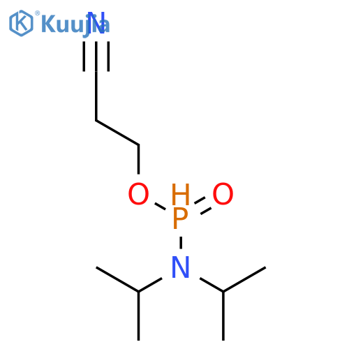 Phosphonamidic acid, N,N-bis(1-methylethyl)-, 2-cyanoethyl ester structure