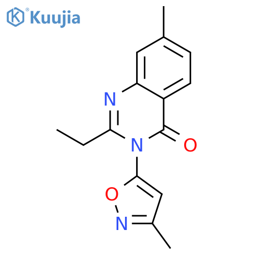 4(3H)-Quinazolinone,2-ethyl-7-methyl-3-(3-methyl-5-isoxazolyl)- structure