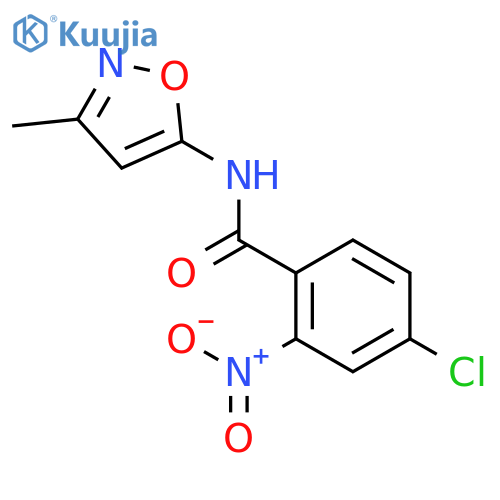 Benzamide, 4-chloro-N-(3-methyl-5-isoxazolyl)-2-nitro- structure