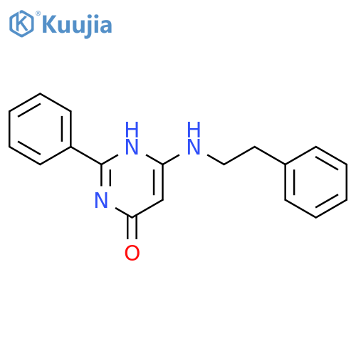 4(1H)-Pyrimidinone, 2-phenyl-6-[(2-phenylethyl)amino]- structure