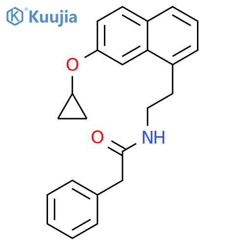 Benzeneacetamide, N-[2-[7-(cyclopropyloxy)-1-naphthalenyl]ethyl]- structure
