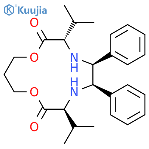1,10-Dioxa-4,7-diazacyclotridecane-2,9-dione, 3,8-bis(1-methylethyl)-5,6-diphenyl-, [3S-(3R*,5R*,6S*,8R*)]- (9CI) structure