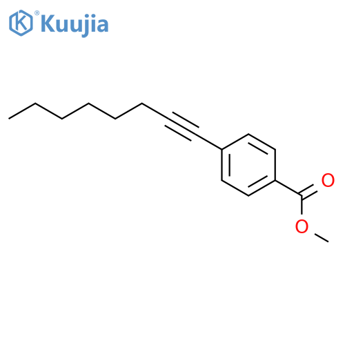 Benzoic acid, 4-(1-octynyl)-, methyl ester structure