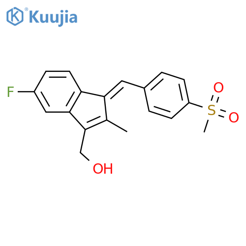 1H-Indene-3-methanol,5-fluoro-2-methyl-1-[[4-(methylsulfonyl)phenyl]methylene]- structure