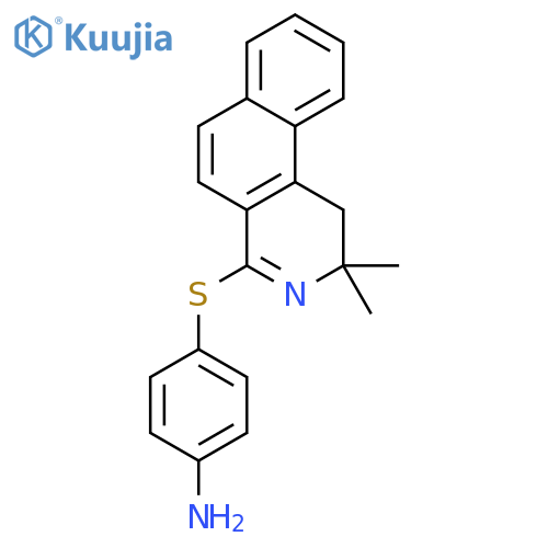 4-(2,2-Dimethyl-1,2-dihydro-benzo[f]isoquinolin-4-ylsulfanyl)-phenylamine structure