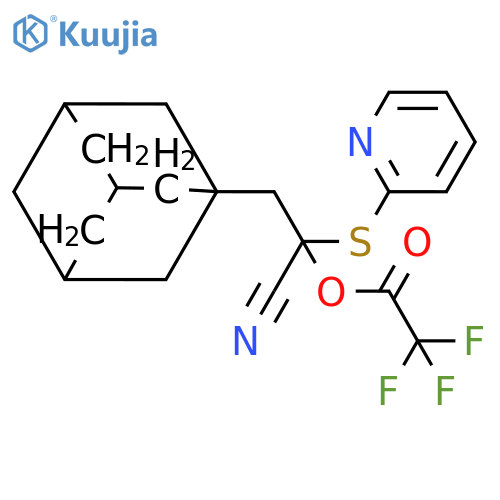 Acetic acid, 2,2,2-trifluoro-, 1-cyano-1-(2-pyridinylthio)-2-tricyclo[3.3.1.13,7]dec-1-ylethyl ester structure