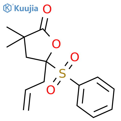 2(3H)-Furanone, dihydro-3,3-dimethyl-5-(phenylsulfonyl)-5-(2-propenyl)- structure