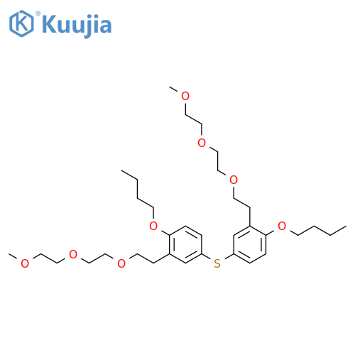 Benzene, 1,1'-thiobis[4-butoxy-3-[2-[2-(2-methoxyethoxy)ethoxy]ethyl]- structure