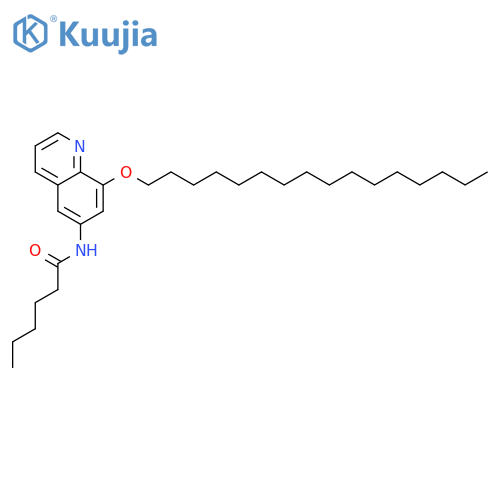Hexanamide, N-[8-(hexadecyloxy)-6-quinolinyl]- structure