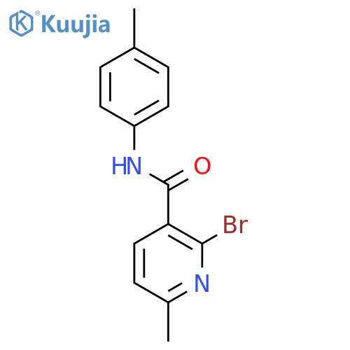 2-bromo-6-methyl-N-(4-methylphenyl)pyridine-3-carboxamide structure