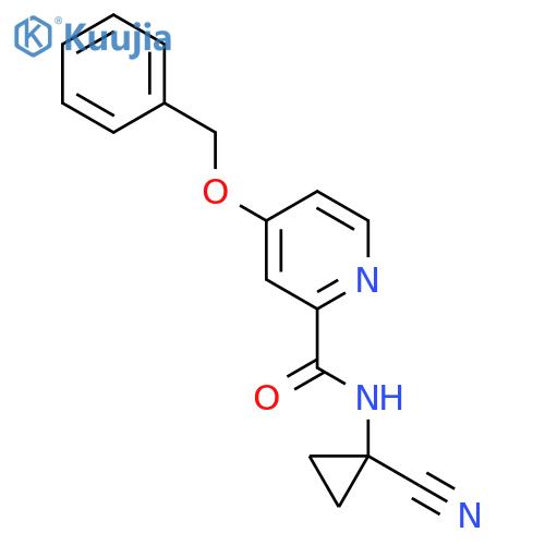 4-(benzyloxy)-N-(1-cyanocyclopropyl)pyridine-2-carboxamide structure