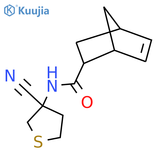 N-(3-cyanothiolan-3-yl)bicyclo2.2.1hept-5-ene-2-carboxamide structure