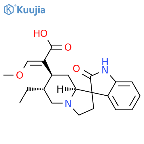 Spiro[3H-indole-3,1'(5'H)-indolizine]-7'-aceticacid, 6'-ethyl-1,2,2',3',6',7',8',8'a-octahydro-a-(methoxymethylene)-2-oxo-, (aE,1'S,6'R,7'S,8'aS)- structure