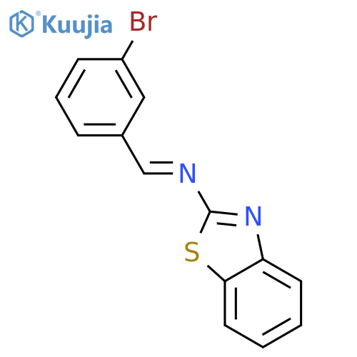 2-Benzothiazolamine, N-[(3-bromophenyl)methylene]-, (E)- structure