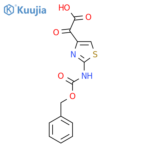 2-(2-{(benzyloxy)carbonylamino}-1,3-thiazol-4-yl)-2-oxoacetic acid structure