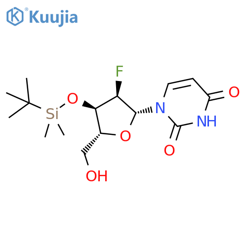 2'-Deoxy-3'-O-(1,1-dimethylethyl)dimethylsilyl-2'-fluorouridine structure