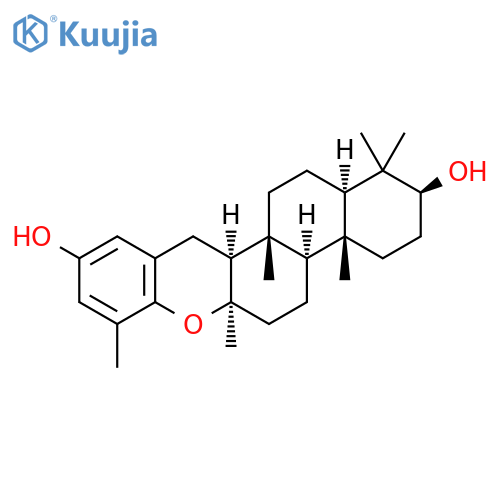 1H-Naphtho[2,1-a]xanthene-2,10-diol, 2,3,4,4a,4b,5,6,6a,12,12a,12b,13,14,14a-tetradecahydro-1,1,4a,6a,8,12b-hexamethyl-, (2S,4aR,4bR,6aR,12aS,12bR,14aR)- structure