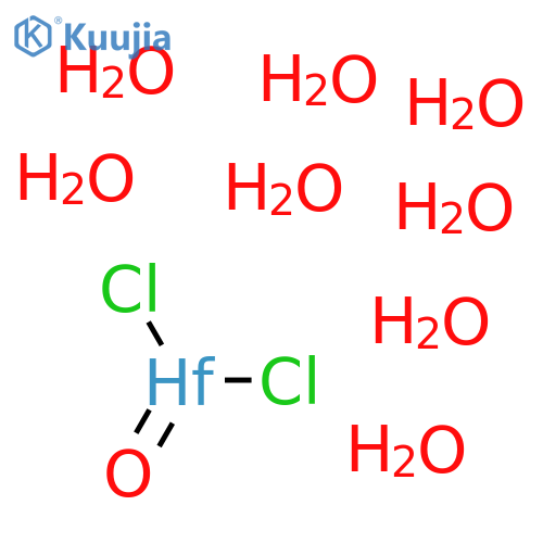 Hafnium dichloride oxide octahydrate structure