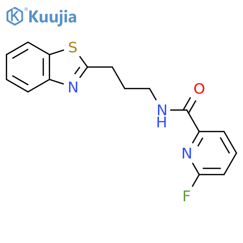 N-[3-(1,3-benzothiazol-2-yl)propyl]-6-fluoropyridine-2-carboxamide structure