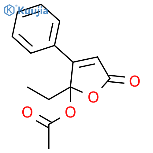 2(5H)-Furanone, 5-(acetyloxy)-5-ethyl-4-phenyl- structure
