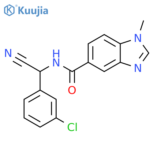 1H-Benzimidazole-5-carboxamide, N-[(3-chlorophenyl)cyanomethyl]-1-methyl- structure