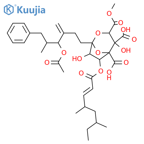 Squalestatin H2; 6-O-(4S,6S-Dimethyl-2-octenoyl), 12-Ac, 3-Me ester structure