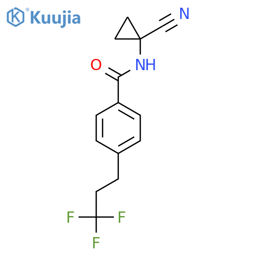 N-(1-cyanocyclopropyl)-4-(3,3,3-trifluoropropyl)benzamide structure