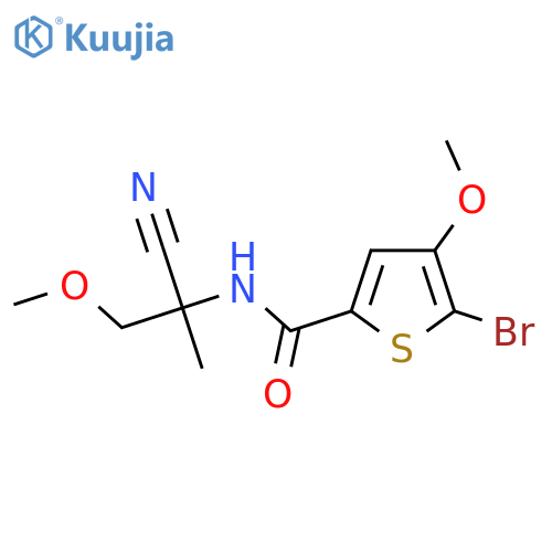 5-bromo-N-(1-cyano-2-methoxy-1-methylethyl)-4-methoxythiophene-2-carboxamide structure