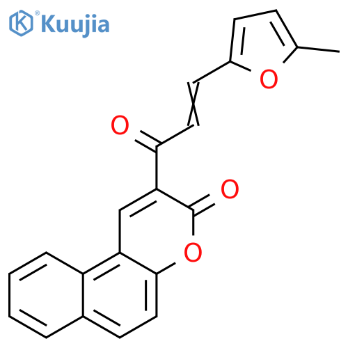 3H-Naphtho[2,1-b]pyran-3-one,2-[3-(5-methyl-2-furanyl)-1-oxo-2-propenyl]- structure