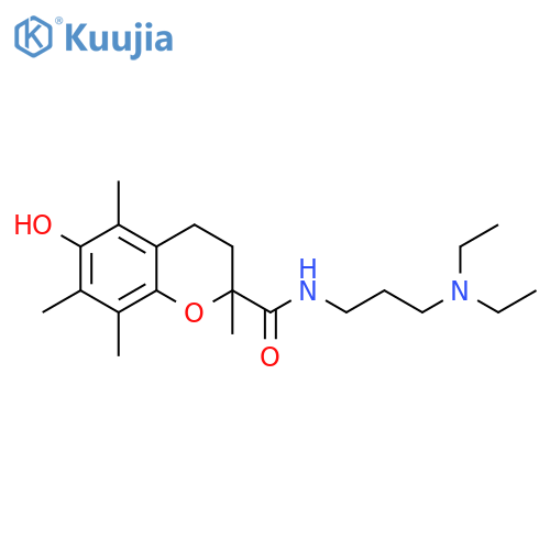 2H-1-Benzopyran-2-carboxamide,N-[3-(diethylamino)propyl]-3,4-dihydro-6-hydroxy-2,5,7,8-tetramethyl- structure