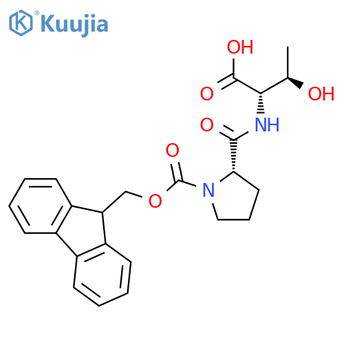 L-Threonine, N-[1-[(9H-fluoren-9-ylmethoxy)carbonyl]-L-prolyl]- structure