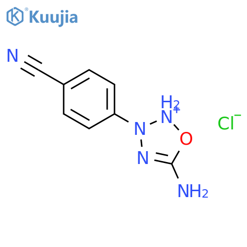 1,2,3,4-OXATRIAZOLIUM, 5-AMINO-3-(4-CYANOPHENYL)-, CHLORIDE structure