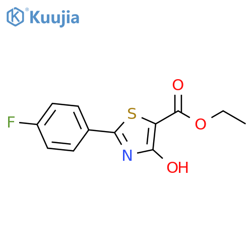 2-(4-Fluoro-phenyl)-4-hydroxy-thiazole-5-carboxylic acid ethyl ester structure