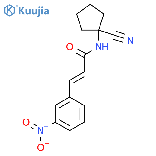 N-(1-cyanocyclopentyl)-3-(3-nitrophenyl)prop-2-enamide structure