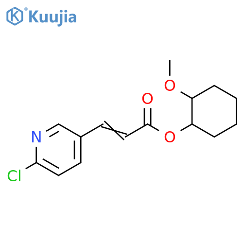 2-methoxycyclohexyl 3-(6-chloropyridin-3-yl)prop-2-enoate structure