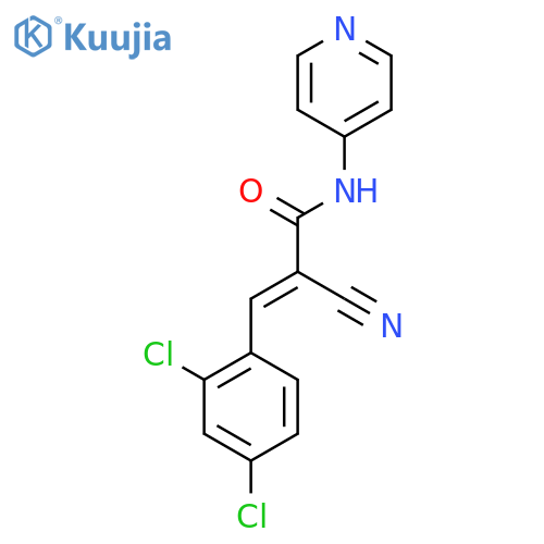 (E)-2-Cyano-3-(2,4-dichlorophenyl)-N-pyridin-4-ylprop-2-enamide structure