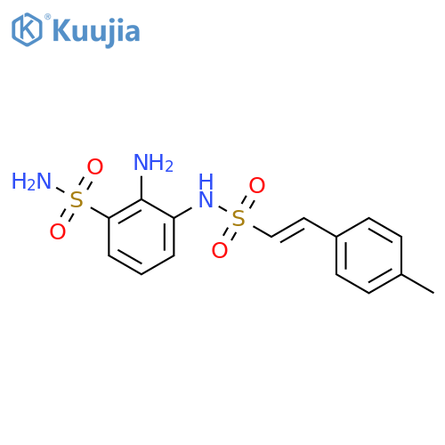 2-Amino-3-[2-(4-methylphenyl)ethenesulfonamido]benzene-1-sulfonamide structure