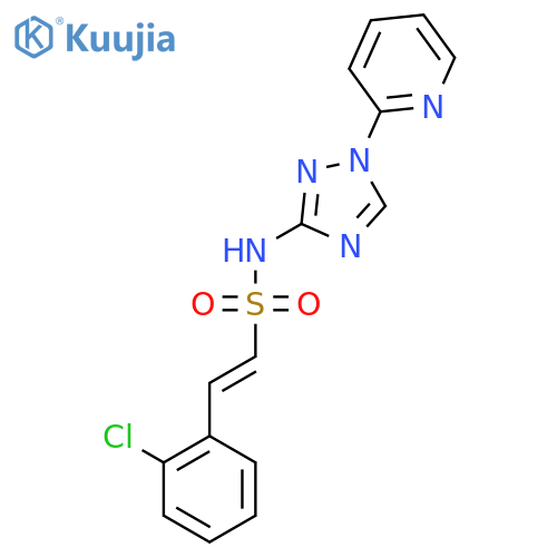 2-(2-chlorophenyl)-N-[1-(pyridin-2-yl)-1H-1,2,4-triazol-3-yl]ethene-1-sulfonamide structure