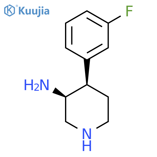 rac-(3R,4S)-4-(3-fluorophenyl)piperidin-3-amine structure