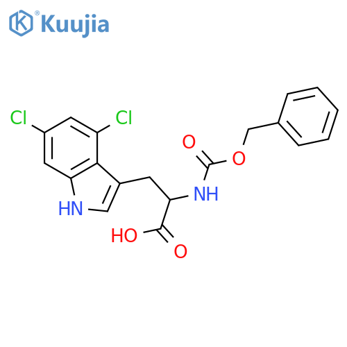 DL-TRYPTOPHAN, 4,6-DICHLORO-N-[(PHENYLMETHOXY)CARBONYL]- structure