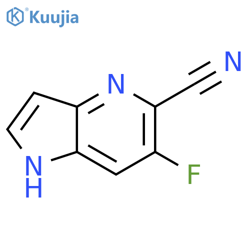 6-fluoro-1H-pyrrolo[3,2-b]pyridine-5-carbonitrile structure